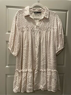 Zara Oversized Trapeze Dress with Detailing